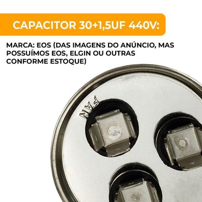 Capacitor 30 + 1.5 Uf 440v 3 Saídas