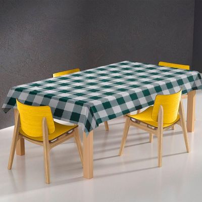 Toalha De Mesa Térmica Pvc Xadrez Jantar Cozinha 1,40 X 1,40 Titulo Xadrez Verde