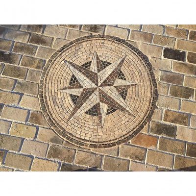 Rosa Dos Ventos Em Mosaico Exclusivo Tamanho 80cm
