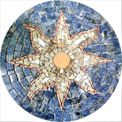 Rosone Mosaico Contemporâneo Sol Em Mosaico I Tamanho 150cm