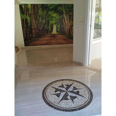 Rosa Dos Ventos Em Mosaico Para Piso Tamanho 60cm
