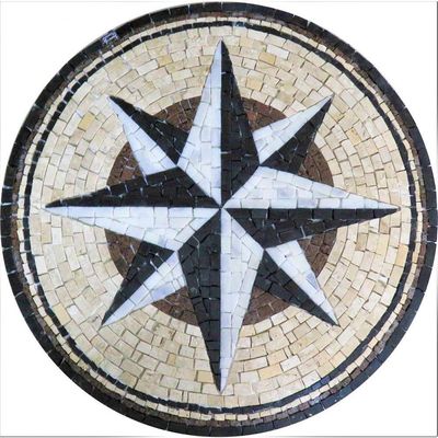 Rosa Dos Ventos Em Mosaico Rosa Dei Venti Tamanho 80cm