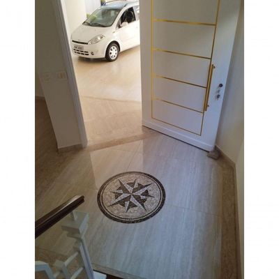 Rosa Dos Ventos Em Mosaico Para Piso Tamanho 150cm