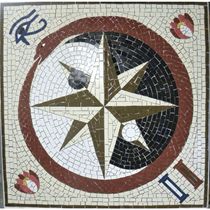 Piso Maçom Em Mosaico Ii Feito Com Cerâmicas E Porcelanas Tamanho 90cm