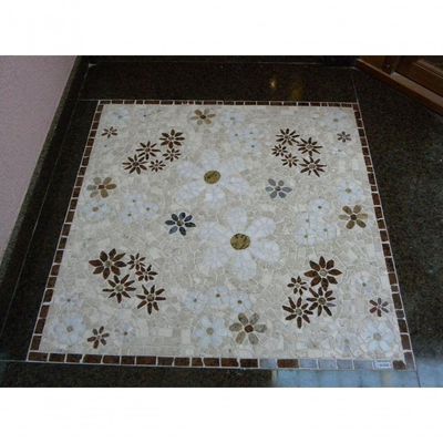 Mandala Mosaico Floral Tapete Jardim Florido Tamanho 150cm