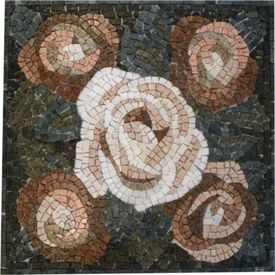Mandala Mosaico Floral Rosas Ii Tamanho 60cm