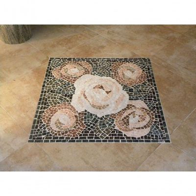 Mandala Mosaico Floral Rosas Ii Tamanho 150cm