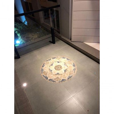Mandala Indiana Piso Mosaico Lótus Iii Tamanho 80cm