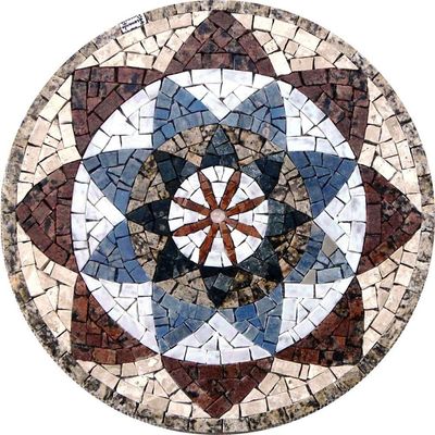 Mandala Indiana I Piso Mosaico Tamanho 70cm