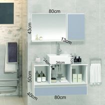 17334354743928 Conjunto Gabinete Venus 80cm Branco Cinza