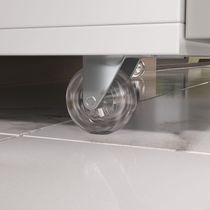 Conjunto De Gabinete Banheiro Creta 80cm (gabinete+cuba+espelheira) Branco Cinza