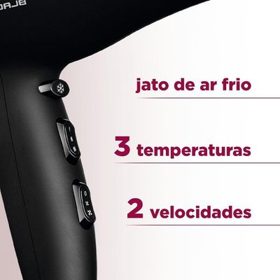 Secador De Cabelos Power Shine Black Sc-13 220v-preto