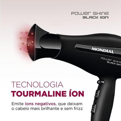 Secador De Cabelos Power Shine Black Sc-13 220v-preto