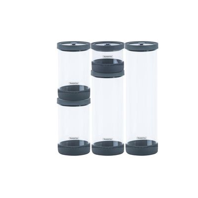 Jogo De Potes De Vidro Herméticos Tramontina Purezza Em Borosilicato Com Tampa