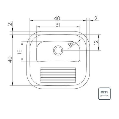 Tanque de Encaixe Hera Compact Aço Inox Acetinado 25L - Tramontina 94403/107