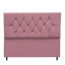 Cabeceira Estofada Cama Box Solteiro 90 Cm Suede Anitta rosê