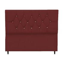 Cabeceira Cama Box Estofada Queen Size 160 Cm Suede Madri bordô