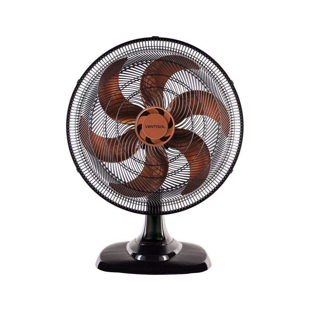 Ventilador Osc Mesa Turbo 50cm 6 Pás 220v Preto bronze