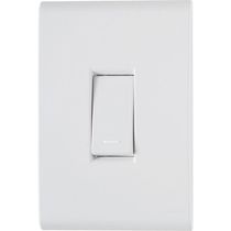 Conjunto 4x2 Com 1 Interruptor Simples Tramontina Liz 10 A 250 V Branco Tramontina