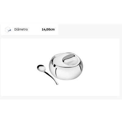 Kit Para Farinha Tramontina Service Em Aço Inox 14 Cm 2 Peças