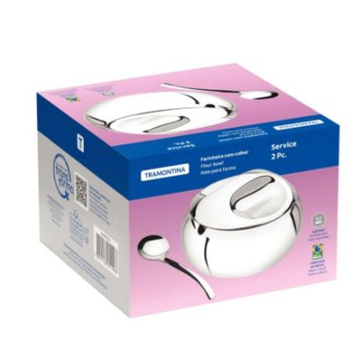 Kit Para Farinha Tramontina Service Em Aço Inox 14 Cm 2 Peças