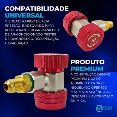 Conector Engate Rápido De Alta Pressão (high) Automotivo Hiatsu