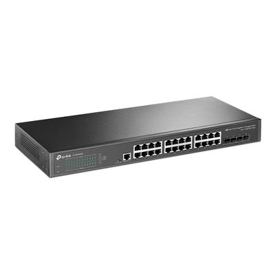 Switch Gerenciavel Tp-Link L2, 24X Portas Gigabit 10/100/1000Mbps, 4X Slots Sfp E 10Ge Jetstream
