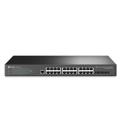 Switch Gerenciavel Tp-Link L2, 24X Portas Gigabit 10/100/1000Mbps, 4X Slots Sfp E 10Ge Jetstream