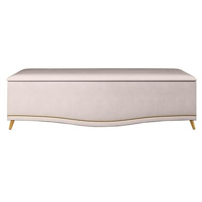 Calçadeira Baú Queen 160cm Imperial J02 Suede Bege