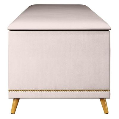 Calçadeira Baú Queen 160cm Imperial J02 Suede Bege
