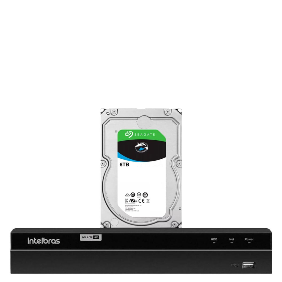 Dvr 8 Canais Mhdx 1208 Com Detecção Inteligente de Movimento Com Hd 6 TB - Intelbras