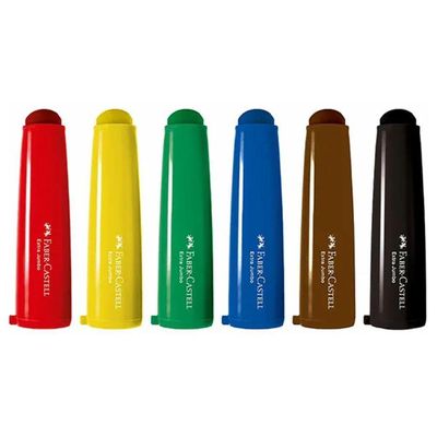 Canetinhas Ultra Laváveis Extrajumbo 6 Cores Faber-castell