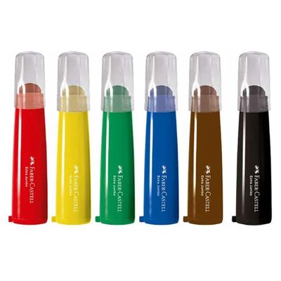 Canetinhas Ultra Laváveis Extrajumbo 6 Cores Faber-castell