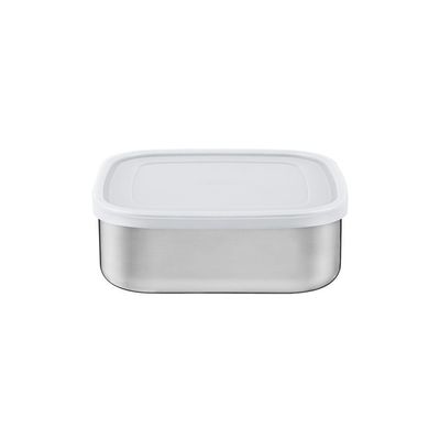 Pote Tramontina Freezinox Em Aço Inox Quadrado Com Tampa Plástica 19 Cm 2,1 L