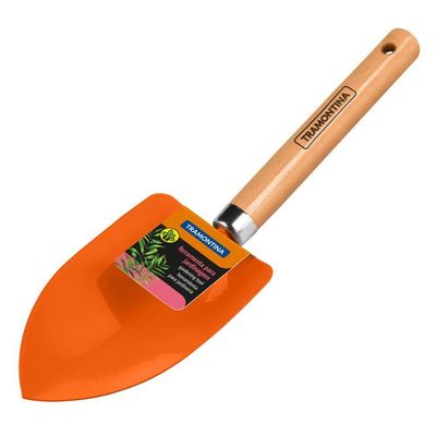 Pazinha Larga Metalica Para Jardinagem Tramontina Com Cabo De Madeira