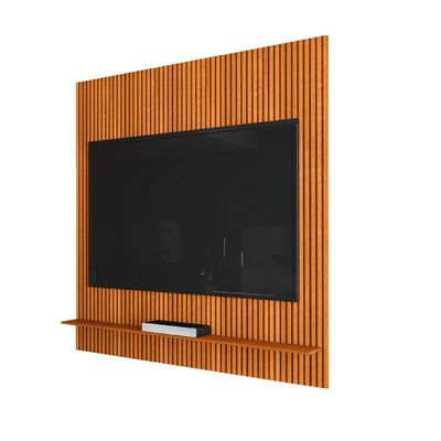 Painel Para Tv Até 55 Polegadas Ripado Impressão 3d Avante 1,34m Cedro Edn