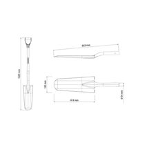 Pa Jardineira Tramontina 444-00 Em Aço Com Cabo De Madeira 71 Cm Com Empunhadura Plastica