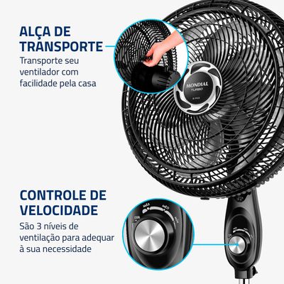 NVT-40C-8P-B - Ventilador de Coluna 40cm Turbo 127V