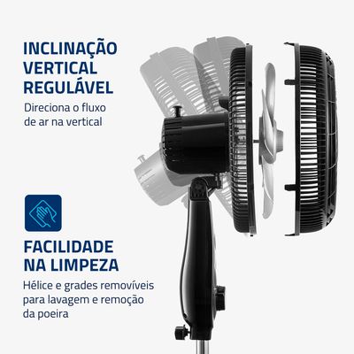 NVT-40C-8P-B - Ventilador de Coluna 40cm Turbo 127V