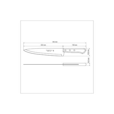 Kit 6 Facas Peixeira/cozinha 9 Lâmina Escura - Tramontina