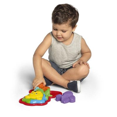 Animal Puzzel Leão 3d - Ta Te Ti Unica Animal Puzzel Leão 3d - Ta Te Ti