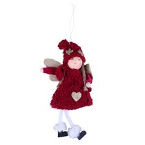 Enfeite Boneca com Asa 23cm Cazza Vermelha