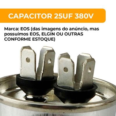 Capacitor 25 Uf 380v único