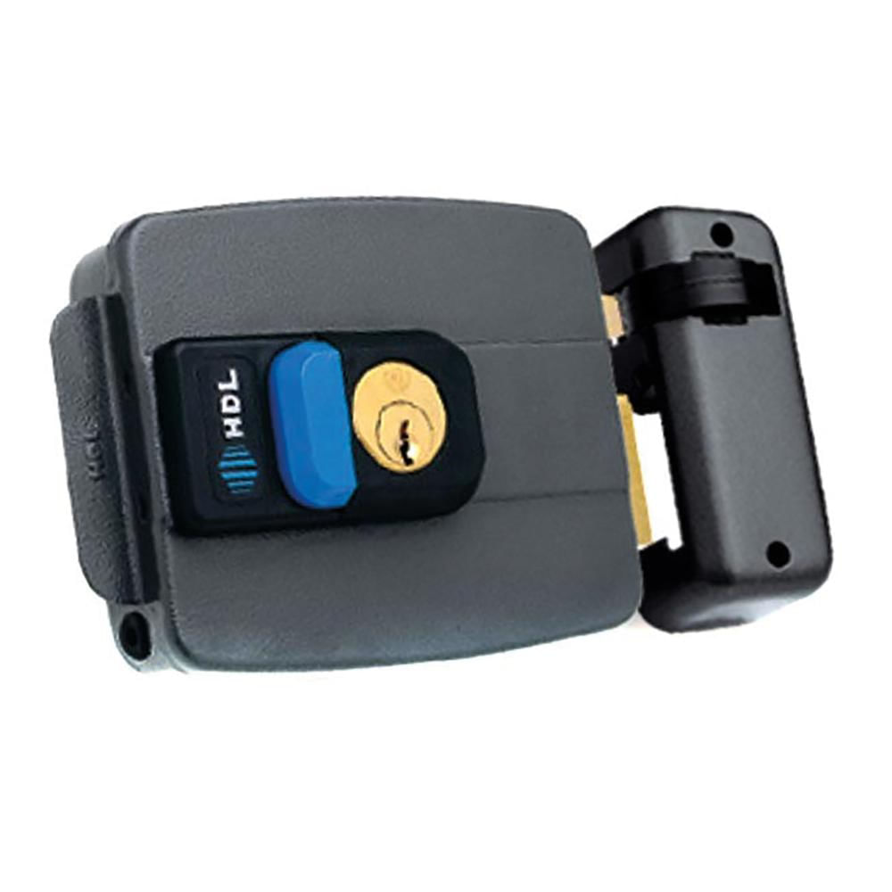 Fechadura Eletrica HDL C-90 Dupla Cinza com Botao