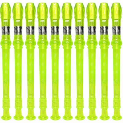 Kit 15 Flautas Doce Germânica Verde Translucida FL 20G G NY