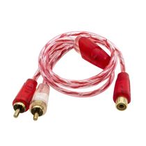 Cabo de Som Automotivo 2 RCA (M) X 1 RCA (F) 40 CM Bronze Cristal Stetsom