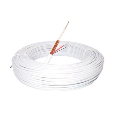 Cabo Coaxial Telecam RF 4MM 80% Liga Cobre Interna Branco 100M