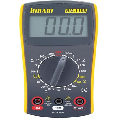 Multimetro Digital HM1100 AMARELO/CINZA Hikari