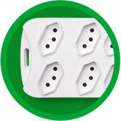 Protetor Eletronico Intelbras C/ 8 Tomadas Branco EPE1008+ (4824003)