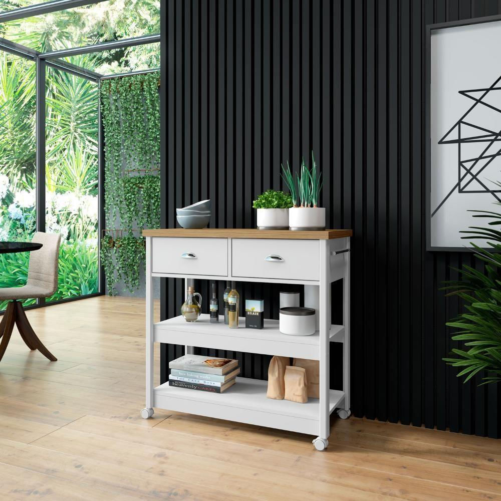 Gabinete Banheiro Ditália 2 Gavetas Ba-135 Cor:branco Branco